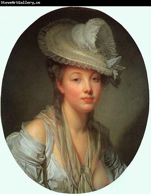 Jean Baptiste Greuze Young Woman in a White Hat